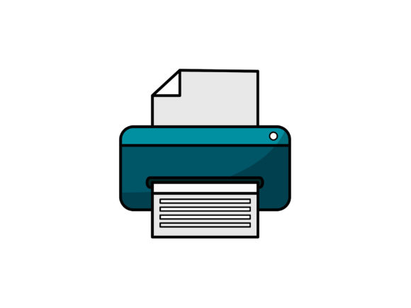 A Toca Green Color of Printer Icon: Modern Branding Asset