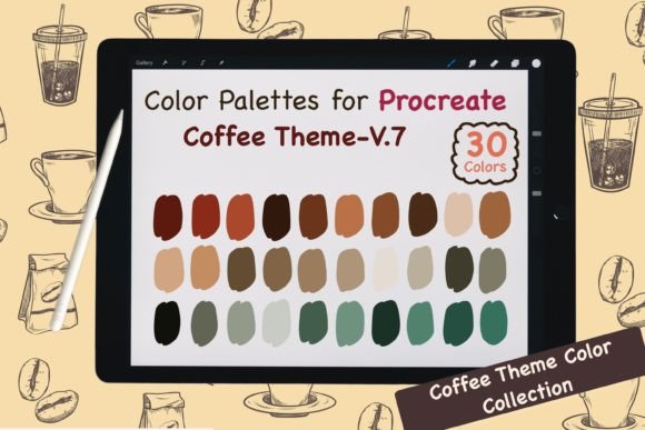 Coffee V.7 Palettes: Rich Tones for Procreate Designs
