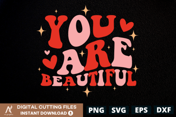 Discover the You Are Beautiful Color Wavy SVG