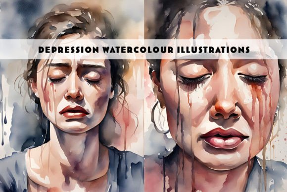 Exploring the Emotional Depth of Sad Watercolour Illustrations
