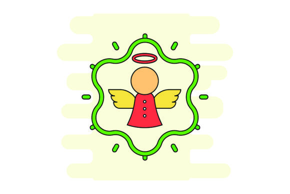 Flat Icon Easter Angel Color Outline: A Designer's Playful Asset