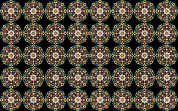 Panda Flower Rays Outline Color Gradatio: A Fresh Take on Pattern Design
