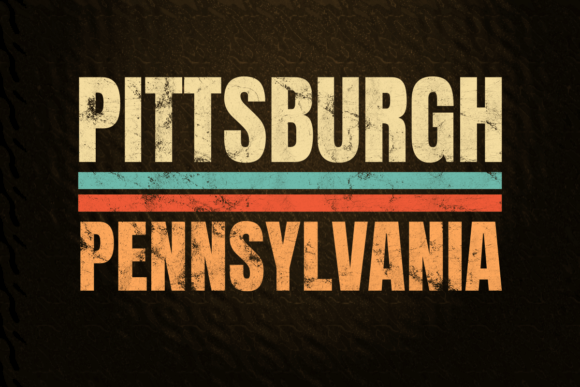 Pittsburgh Pennsylvania Retoro Color: A Vintage Design Essential
