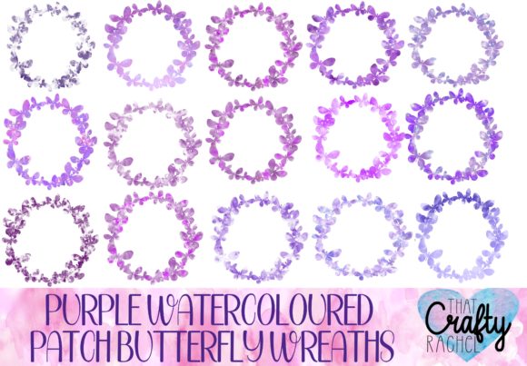 Purple Watercolour Butterfly Wreath: A Softly Styled Design Asset