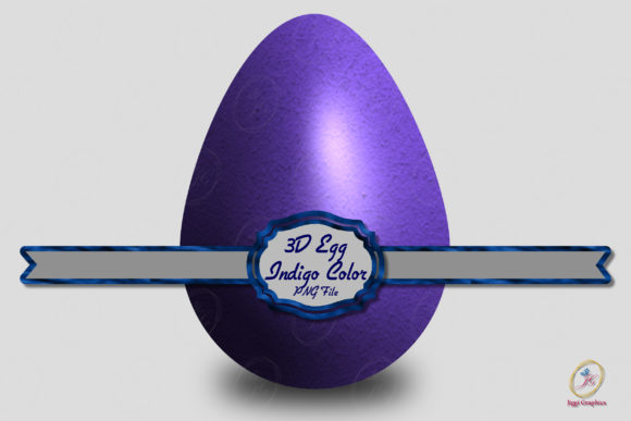 Stunning 3D Easter Egg Illustration in Deep Indigo