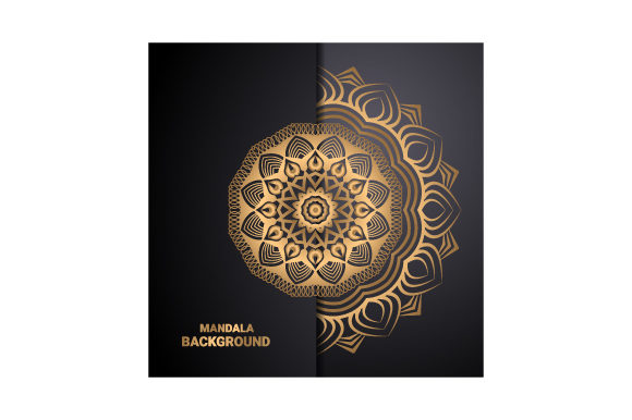 The Radiance of Mandala Background Gold Color