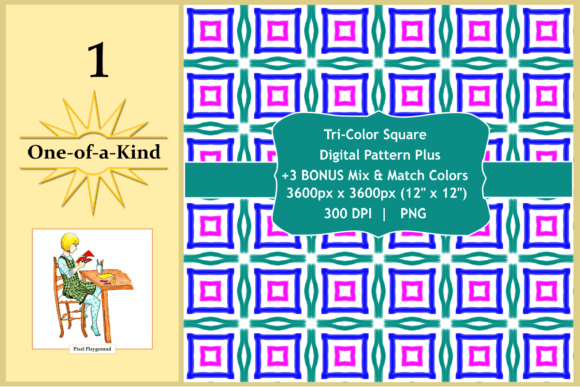 Tri-Color Square Digital Pattern Plus: Beyond Basic Backgrounds