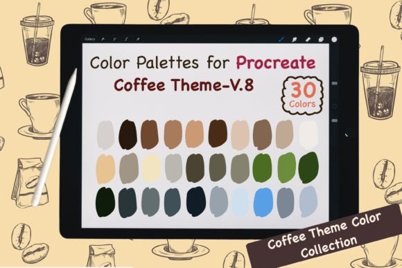 Warm Up Your Art: The Coffee V.8 Palette for Procreate