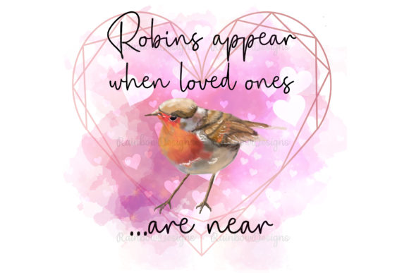Watercolour Robin Frame Loved Ones: A Design Asset with Heart