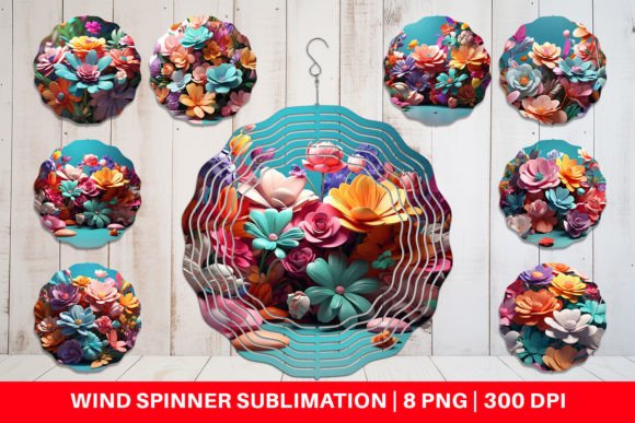 Wind Spinner 3D Flowers Pastel Color: A Designer's Dream